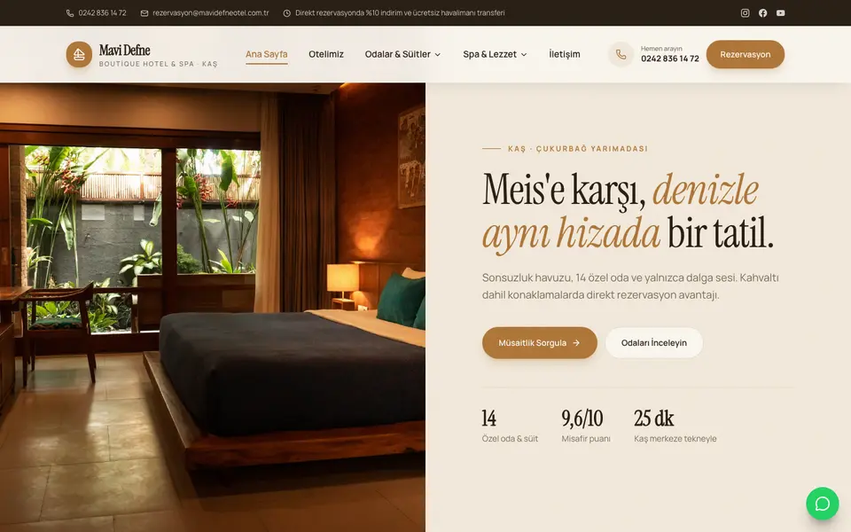 Butik Otel · Retro şablonu
