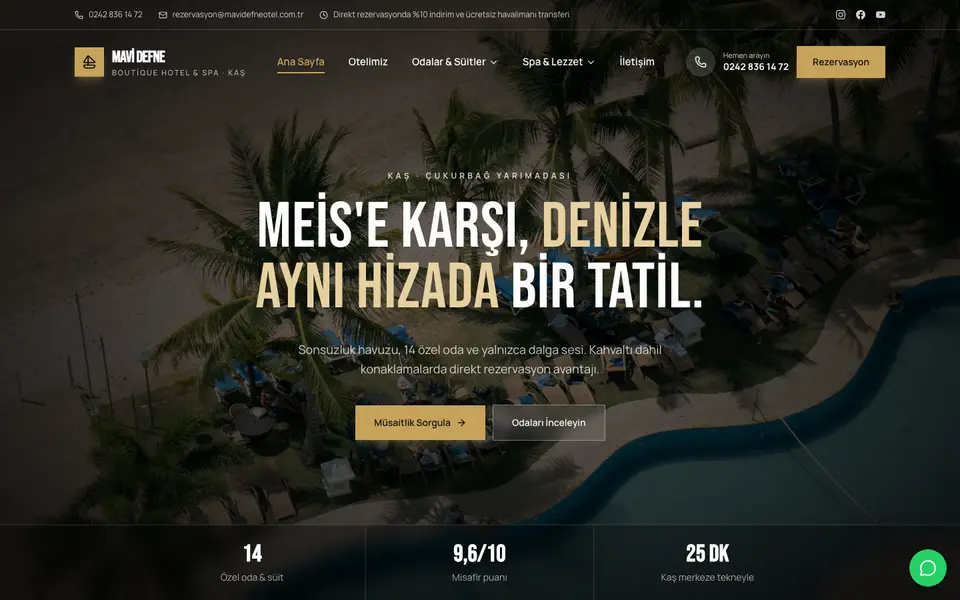 Butik Otel · Sinema şablonu