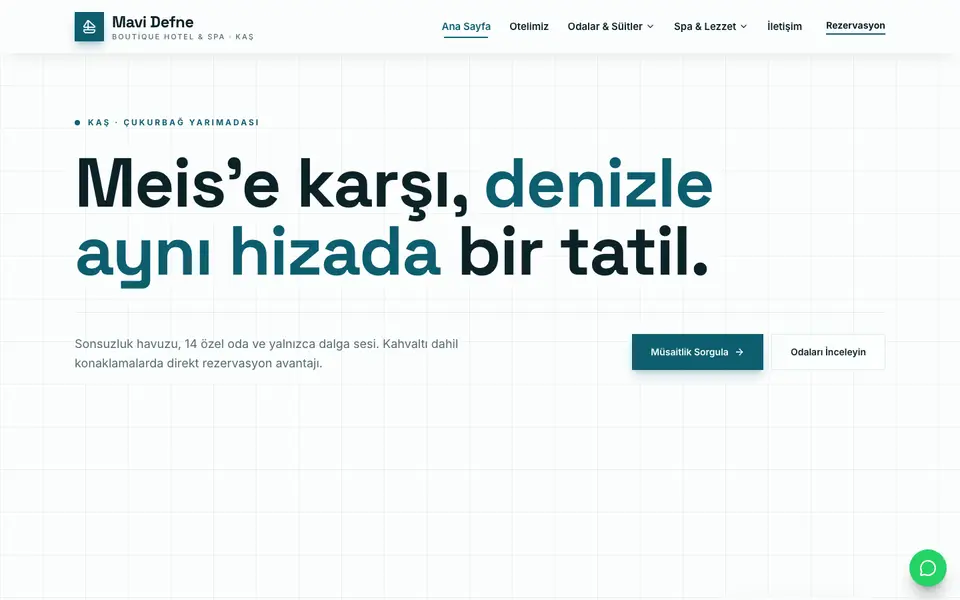 Butik Otel · Teknik şablonu