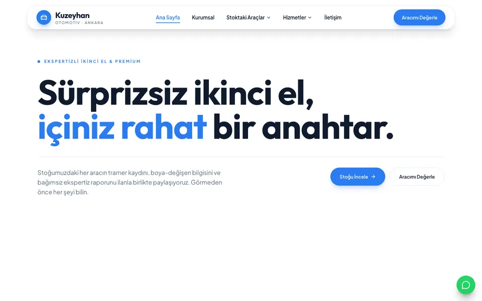 Oto Galeri · Canlı şablonu