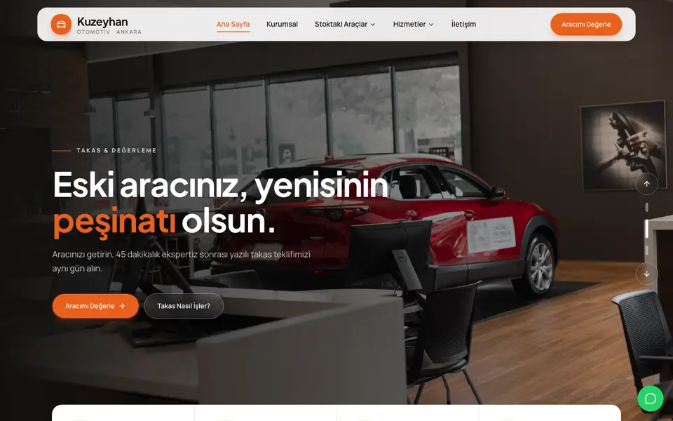 Oto Galeri · Dinamik şablonu