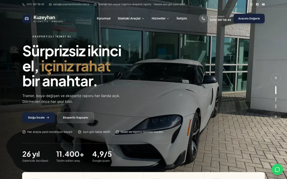 Oto Galeri · Klasik şablonu