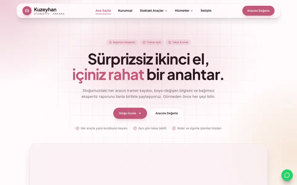 Oto Galeri · Kristal şablonu