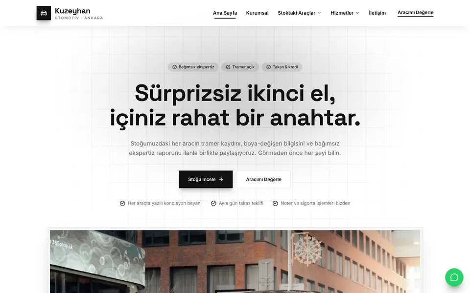 Oto Galeri · Minimal şablonu