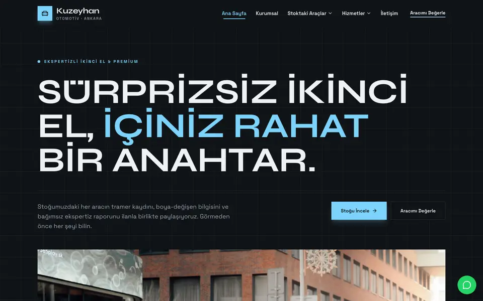 Oto Galeri · Monokrom şablonu