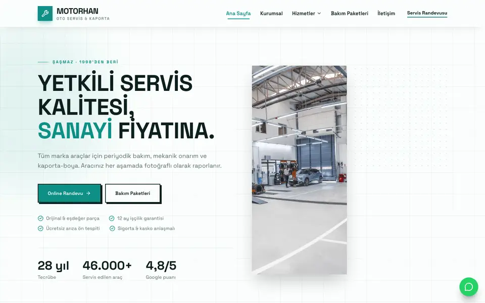 Oto Servis · Brutal şablonu