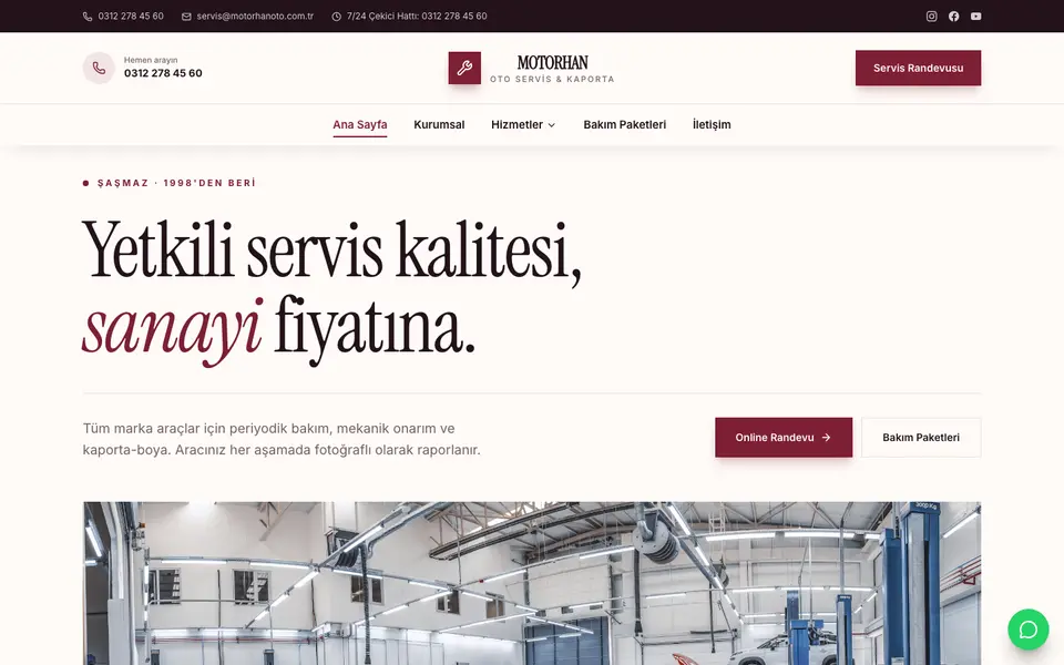 Oto Servis · Gazete şablonu