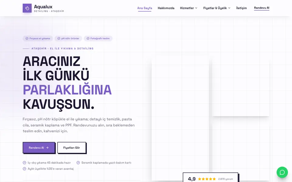 Oto Yıkama & Detailing · Brutal şablonu