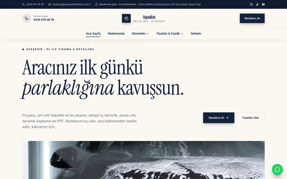 Oto Yıkama & Detailing · Gazete şablonu