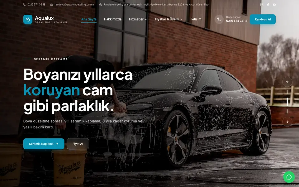 Oto Yıkama & Detailing · Klasik şablonu