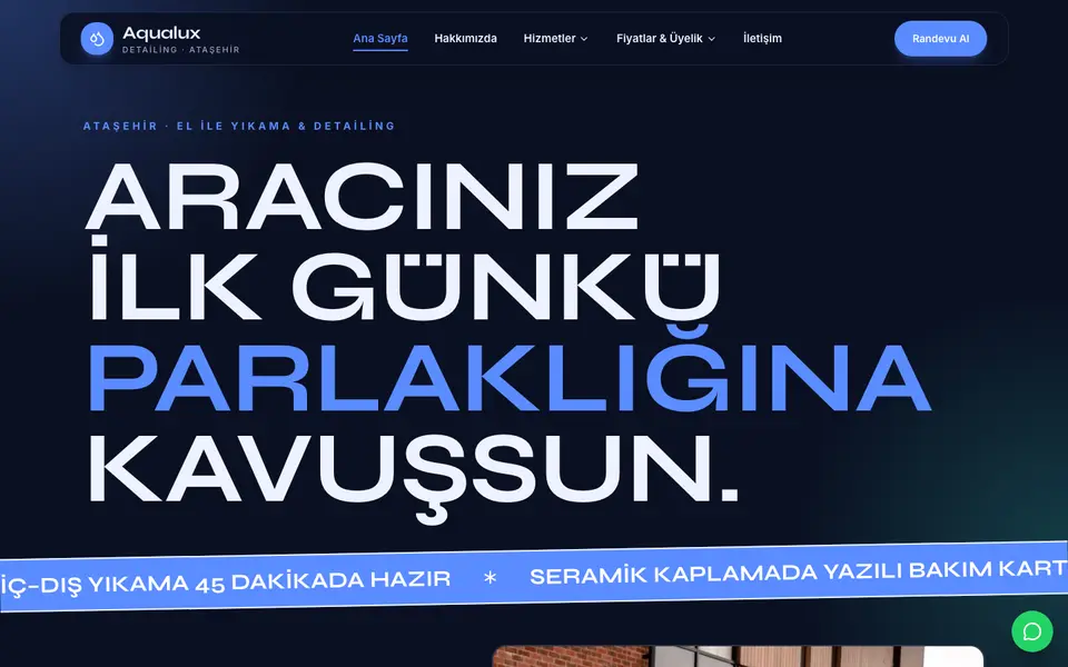 Oto Yıkama & Detailing · Neon şablonu