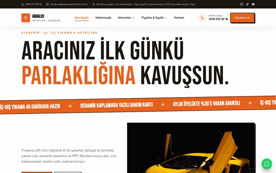 Oto Yıkama & Detailing · Sokak şablonu