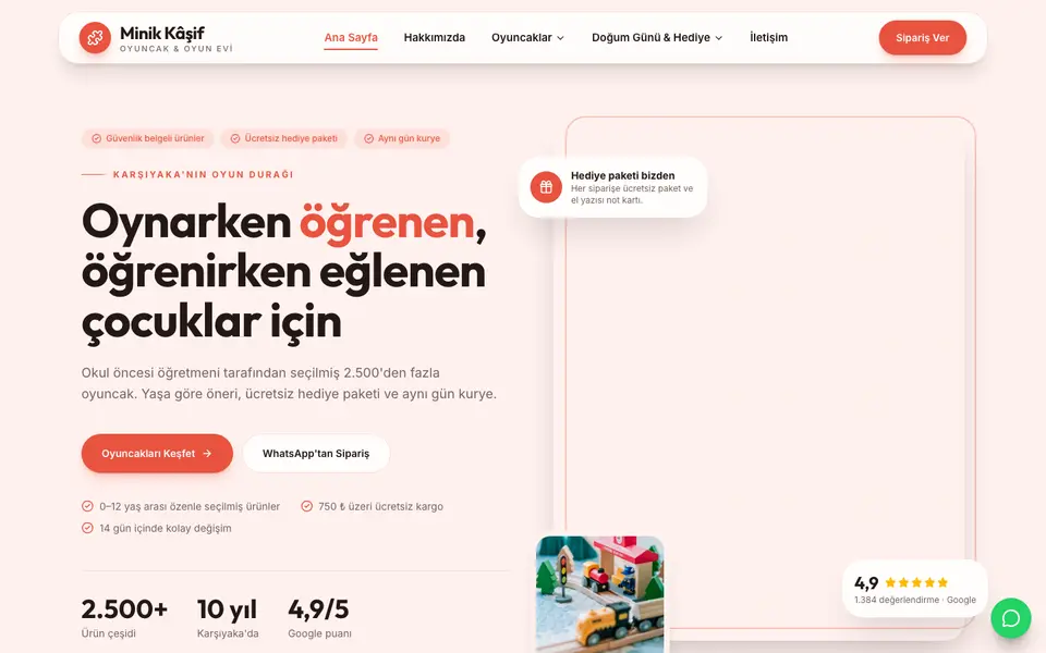 Oyuncakçı · Modern şablonu