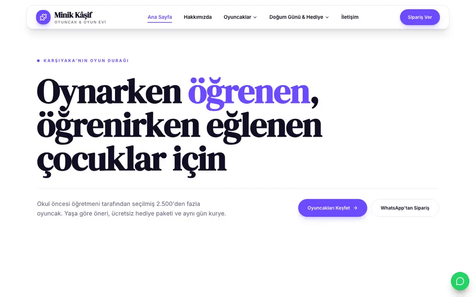 Oyuncakçı · Vitrin şablonu