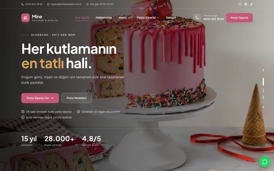 Pastane · Klasik şablonu