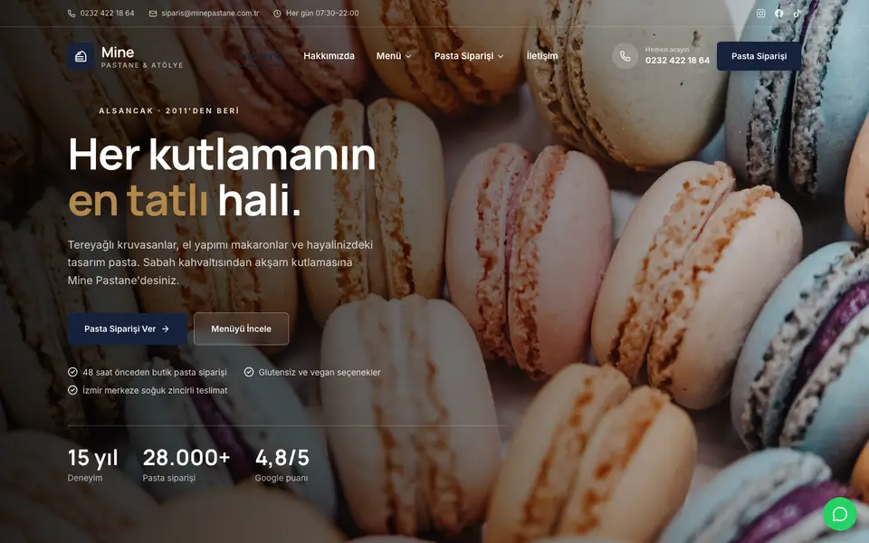 Pastane · Kurumsal şablonu