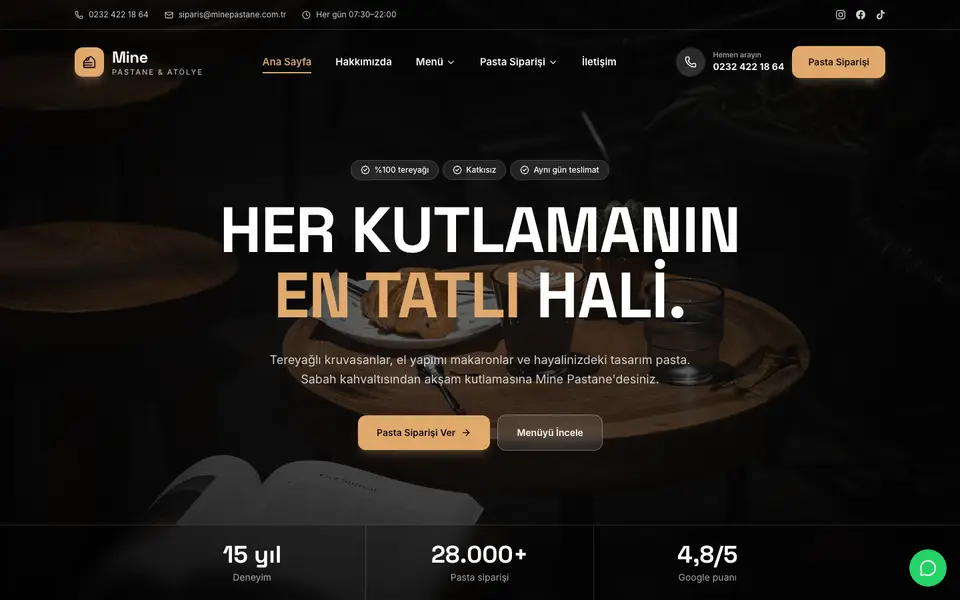 Pastane · Sahne şablonu