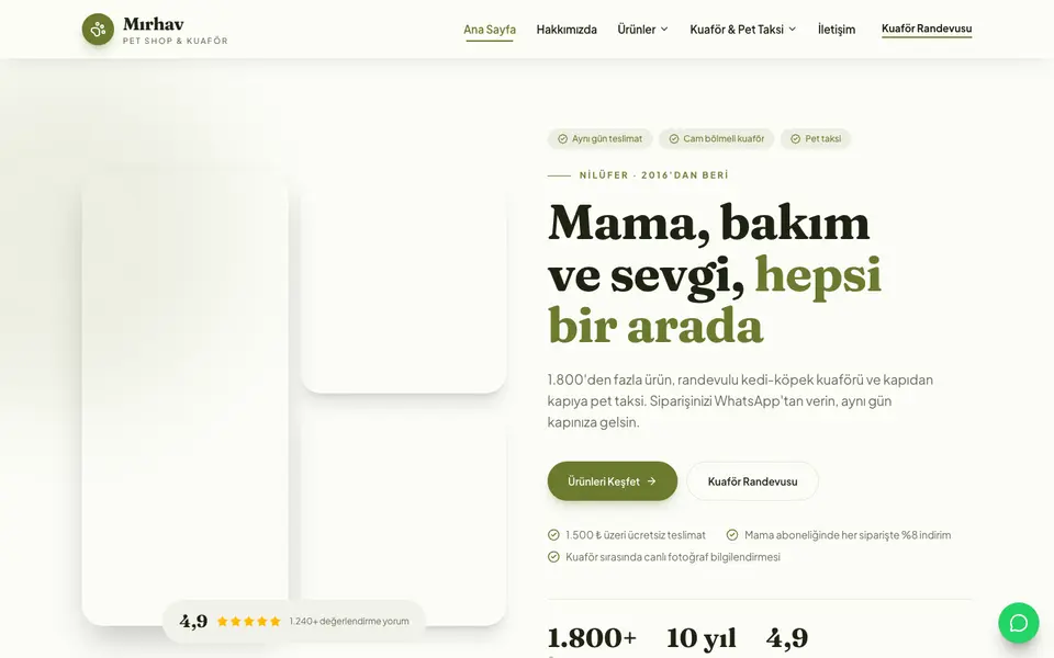 Pet Shop · Doğal şablonu