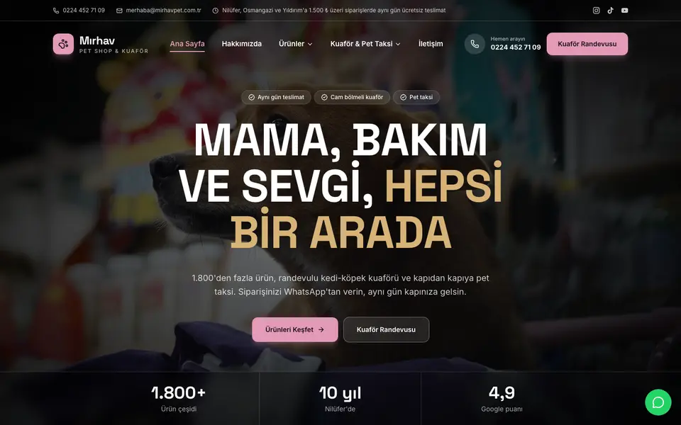 Pet Shop · Sahne şablonu