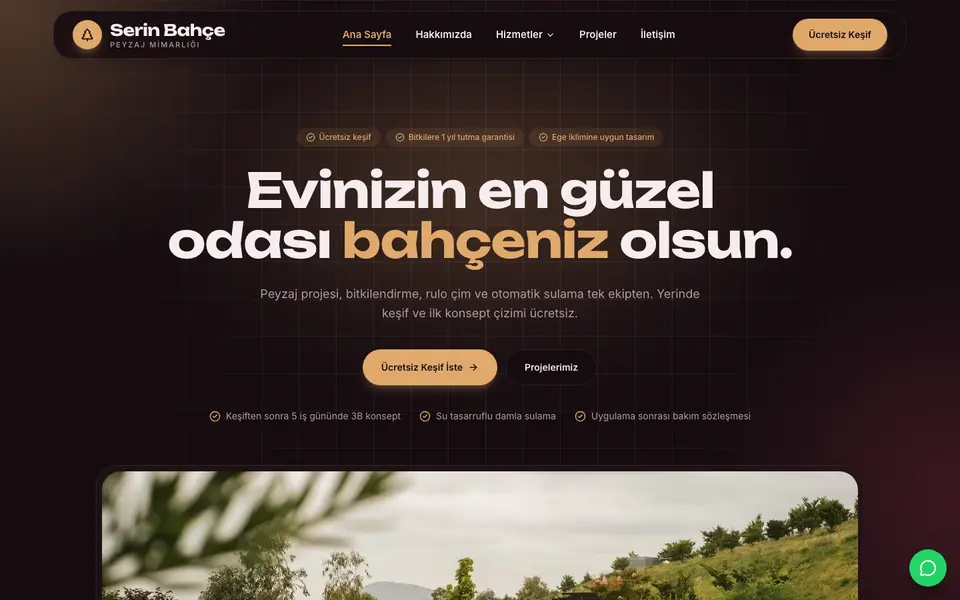 Peyzaj & Bahçe · Cam şablonu