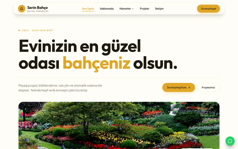Peyzaj & Bahçe · Canlı şablonu
