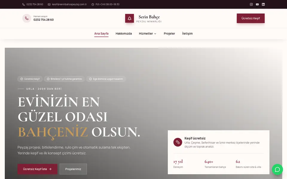 Peyzaj & Bahçe · Elit şablonu