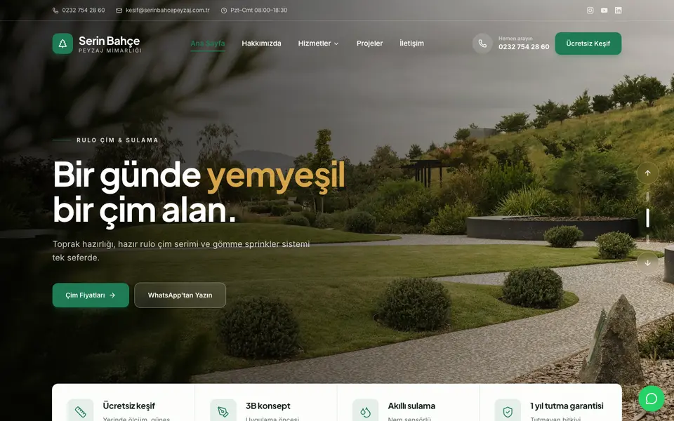 Peyzaj & Bahçe · Klasik şablonu