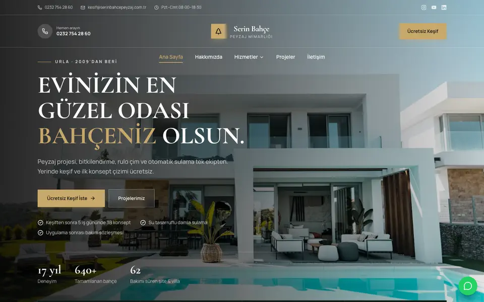 Peyzaj & Bahçe · Lüks şablonu