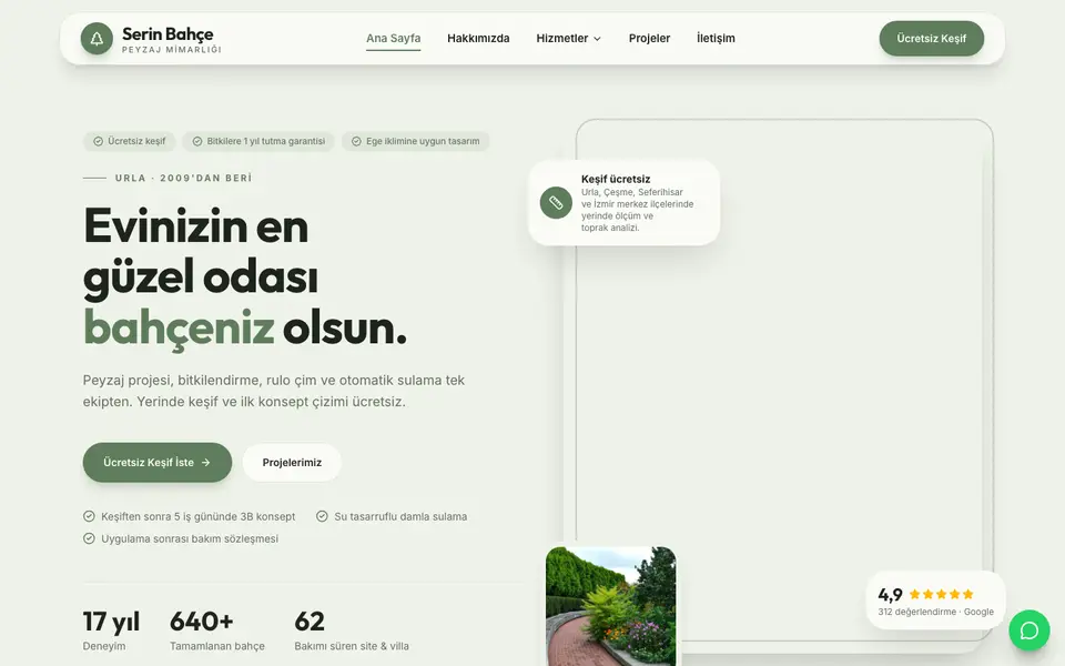 Peyzaj & Bahçe · Modern şablonu