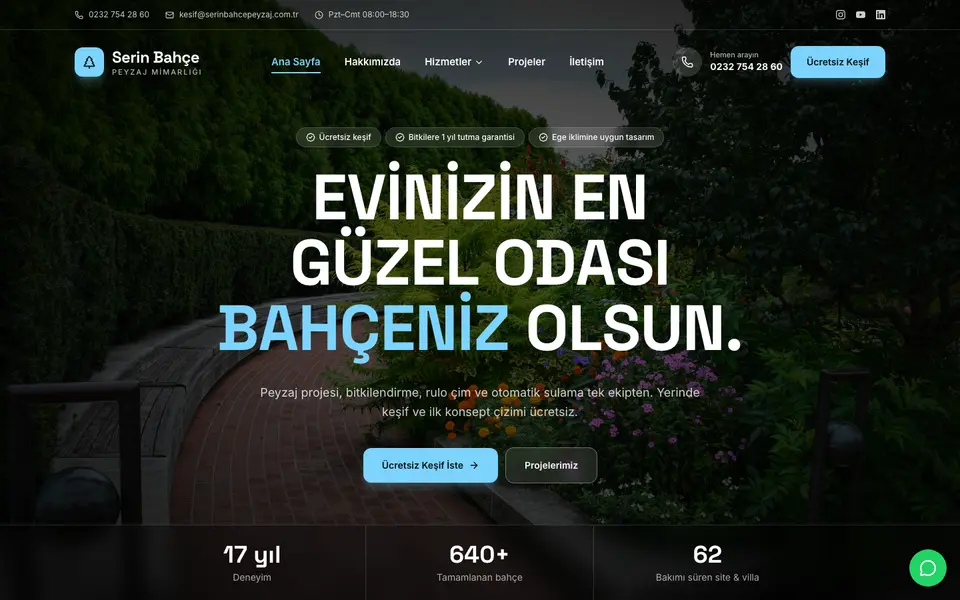 Peyzaj & Bahçe · Sahne şablonu