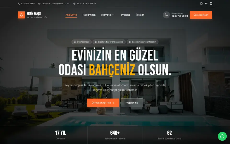 Peyzaj & Bahçe · Sinema şablonu