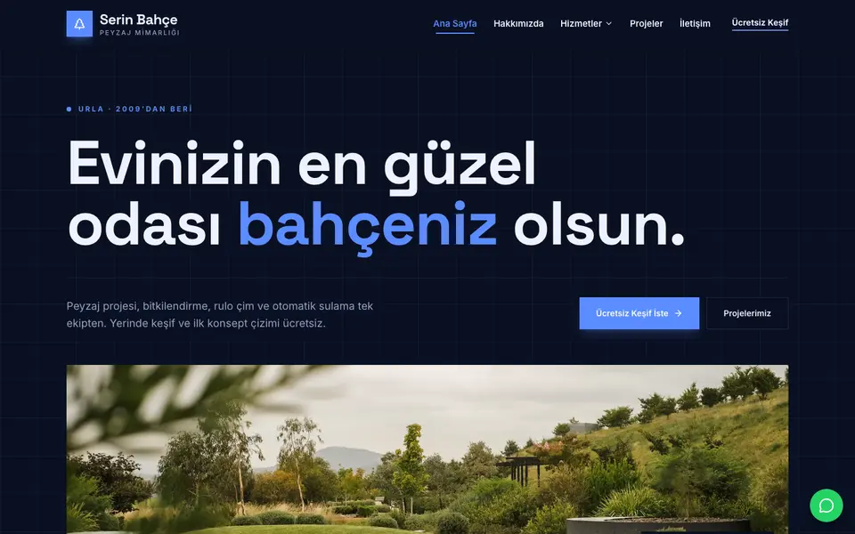 Peyzaj & Bahçe · Teknik şablonu