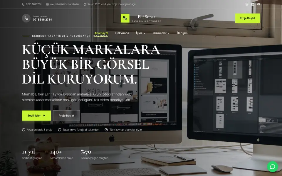 Kişisel Portfolyo · Lüks şablonu