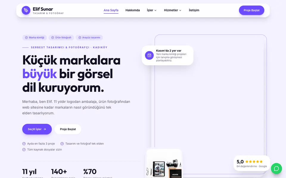 Kişisel Portfolyo · Modern şablonu
