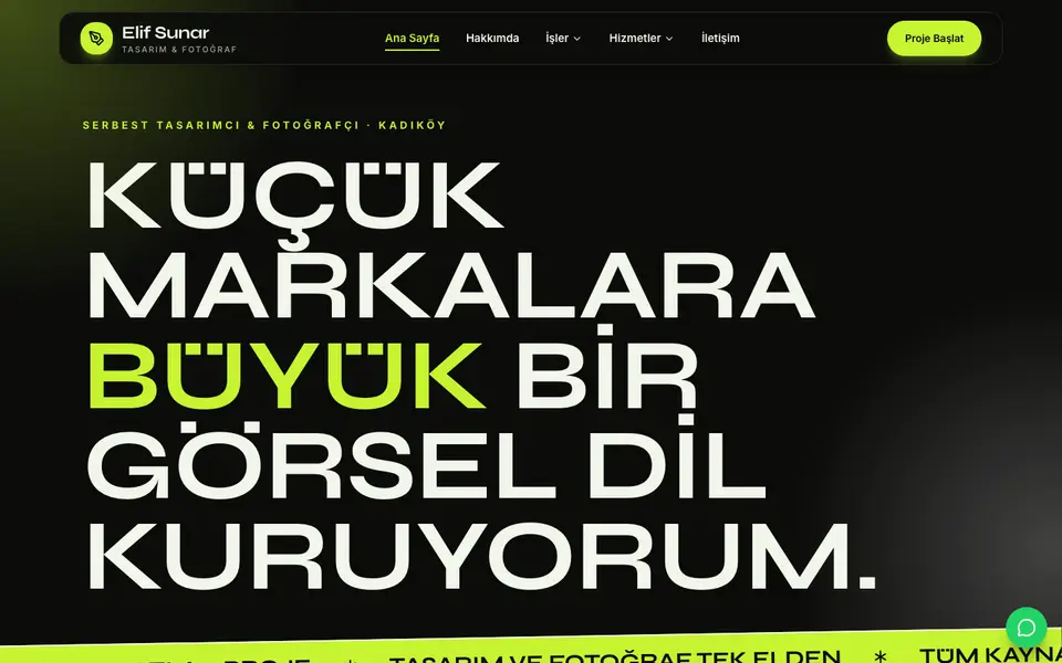 Kişisel Portfolyo · Neon şablonu