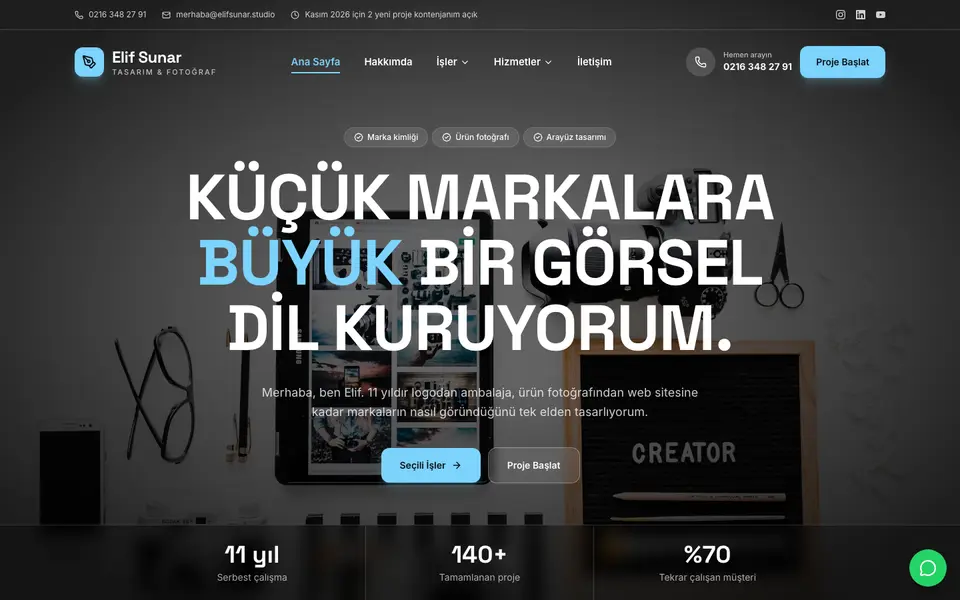Kişisel Portfolyo · Sahne şablonu