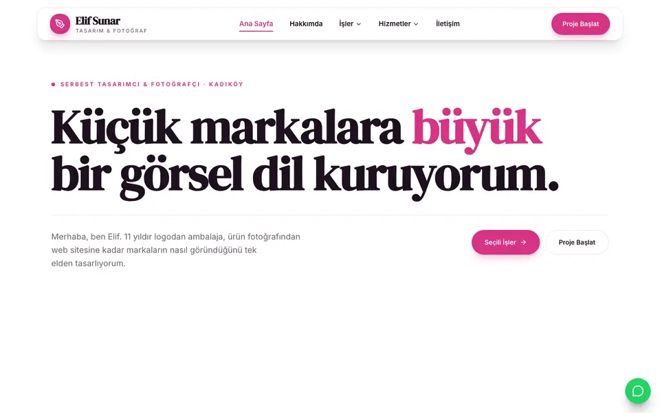 Kişisel Portfolyo · Vitrin şablonu