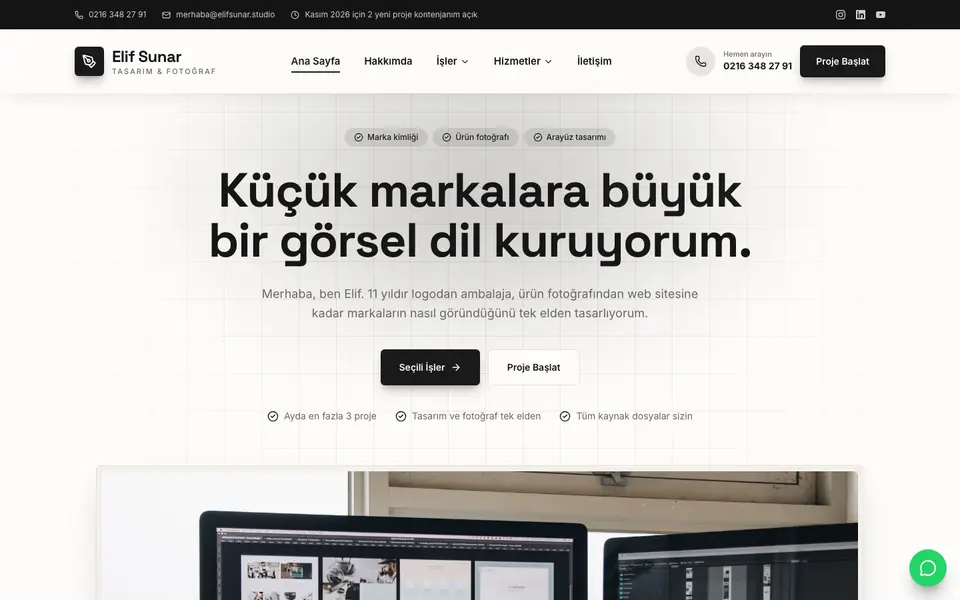 Kişisel Portfolyo web sitesi şablonu