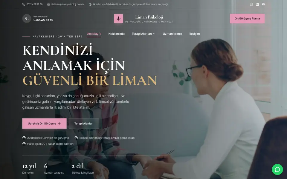 Psikolojik Danışmanlık · Lüks şablonu