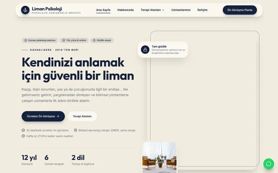 Psikolojik Danışmanlık · Modern şablonu