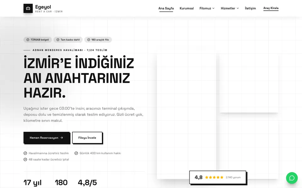 Araç Kiralama · Brutal şablonu