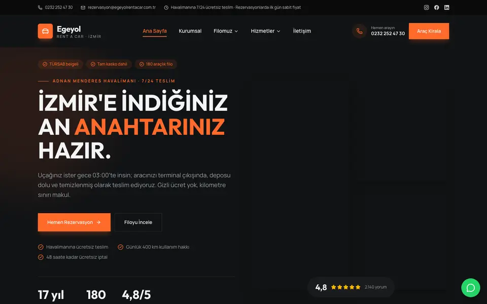 Araç Kiralama · Cesur şablonu