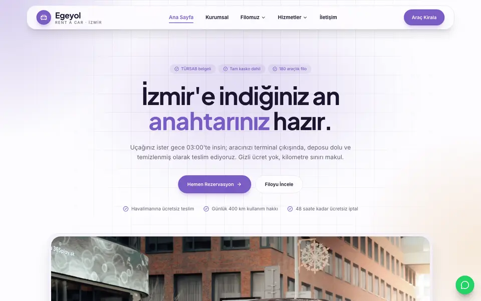 Araç Kiralama · Kristal şablonu