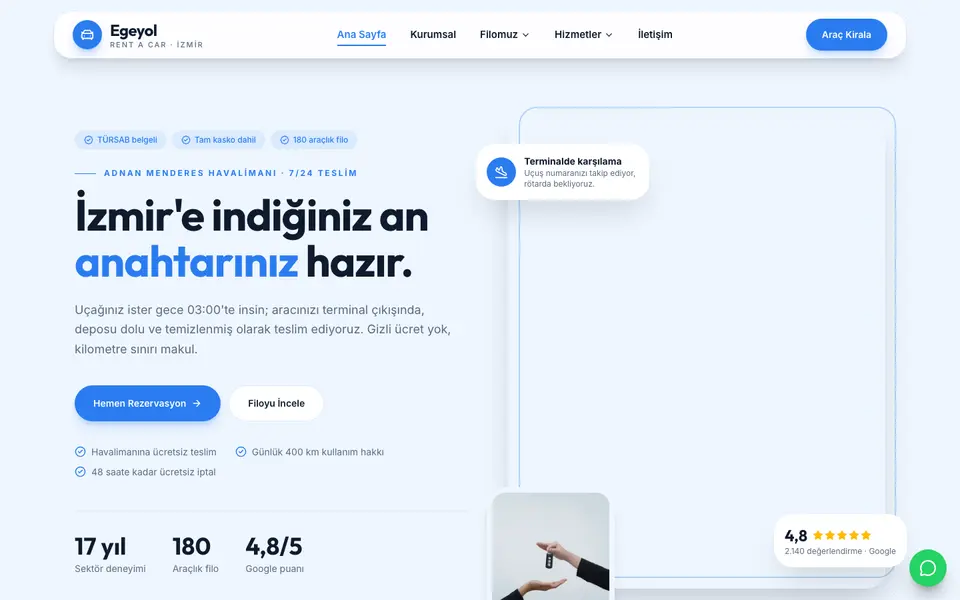 Araç Kiralama · Modern şablonu