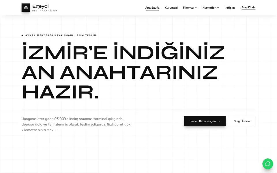 Araç Kiralama · Monokrom şablonu