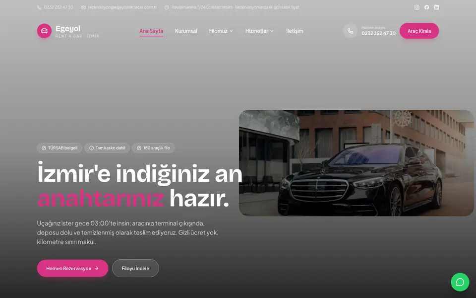 Araç Kiralama · Mozaik şablonu