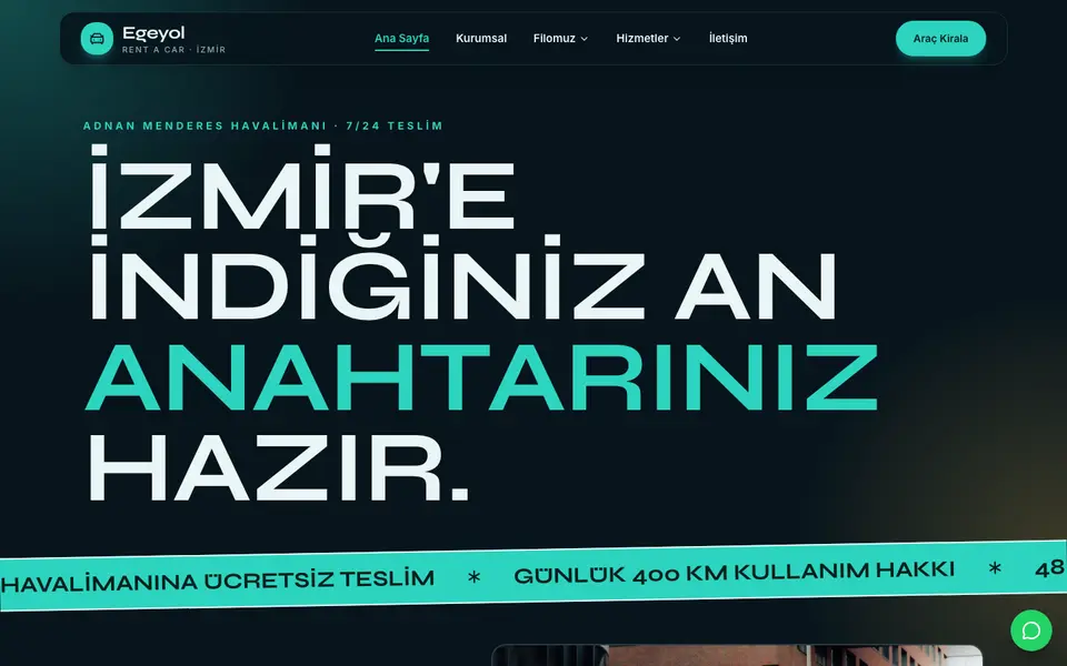 Araç Kiralama · Neon şablonu