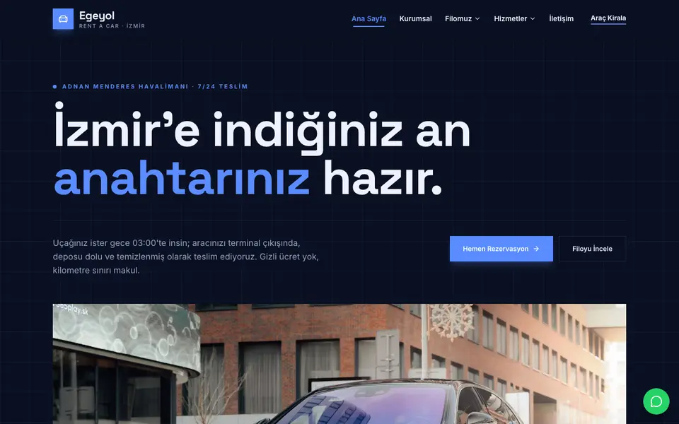 Araç Kiralama · Teknik şablonu