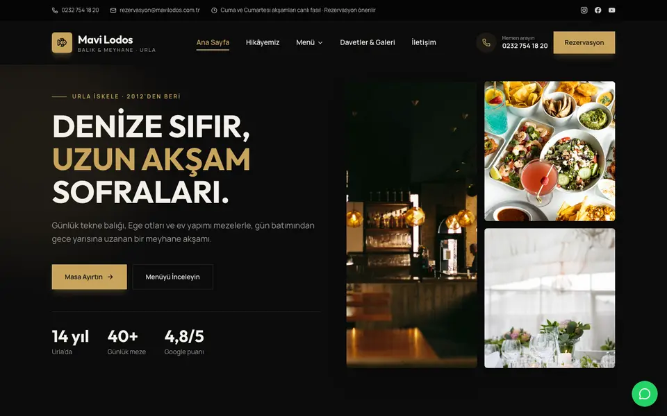 Restoran · Cesur şablonu