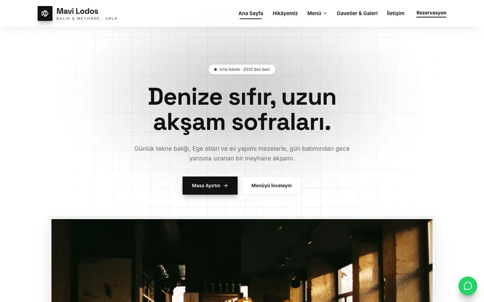 Restoran · Minimal şablonu